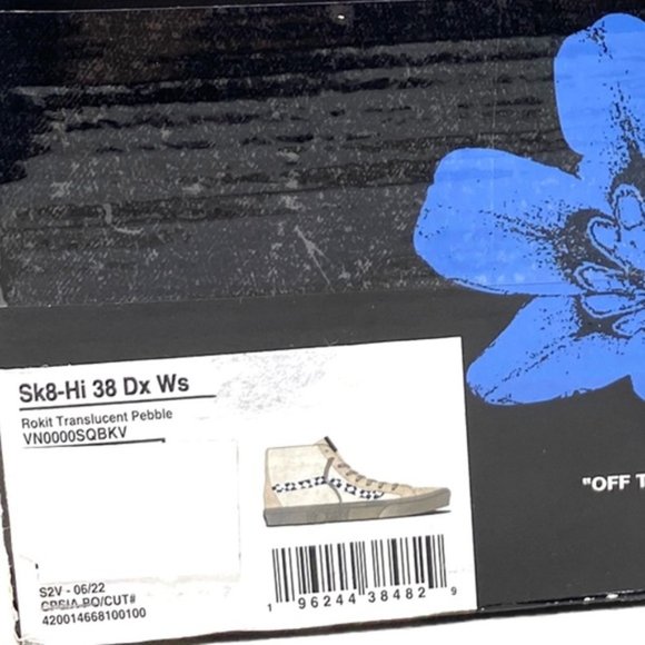 VANS x Rokit Sk8-Hi 38 DX Shoes SkateCanvas Suede Beige Men's Size VN0000SQBKV - Picture 8 of 9